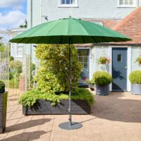 Mirello Polyester Fabric 3.0M Parasol with Aluminium Pole in Forest Green