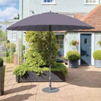 Mirello Polyester Fabric 3.0M Parasol with Aluminium Pole in Grey