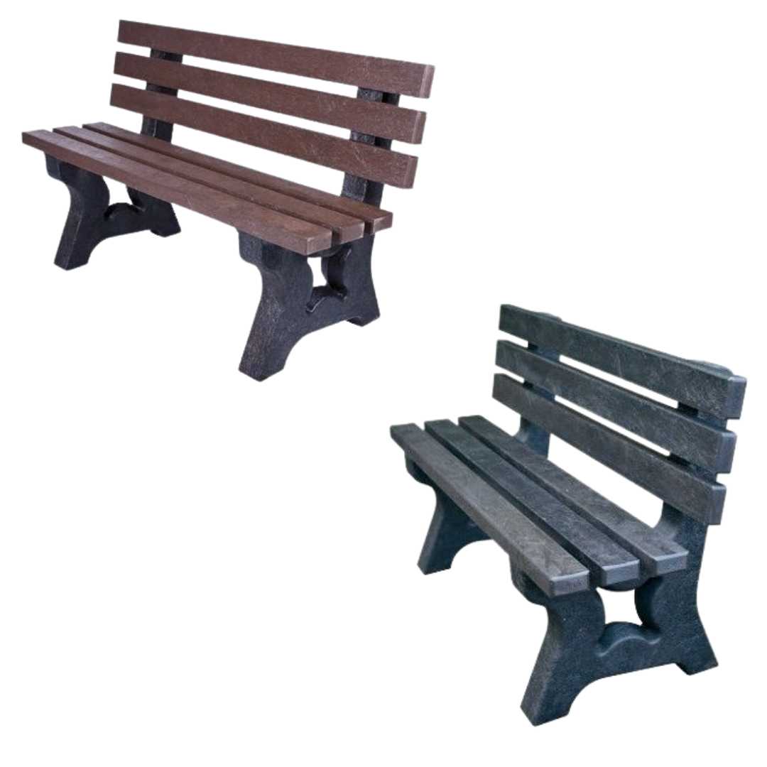 Peak Recycled Plastic Outdoor Street Furniture Bench