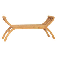 Myra Wooden Garden Seating Bench In Natural