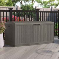 Opulence Reinforced Resin Garden 469L Storage Box in Stone Grey