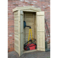 3'7 x 1'8 Forest Overlap Tall Apex Wooden Garden Storage Tool Store - Outdoor Patio Storage (1.1m x 0.5m)