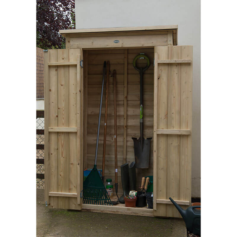 3'6 x 2' Forest Overlap Tall Pent Wooden Garden Storage Tool Store - Outdoor Patio Storage (1m x 0.55m)