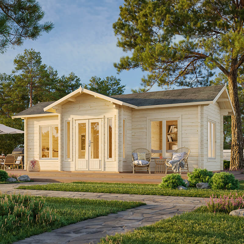 Palmako Anna 7.8m x 4.8m Log Cabin Garden Building (70mm)