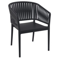 Penwell Polypropylene Outdoor Armchair In Black