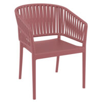 Penwell Polypropylene Outdoor Armchair In Marsala