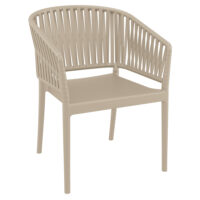 Penwell Polypropylene Outdoor Armchair In Taupe