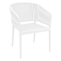 Penwell Polypropylene Outdoor Armchair In White