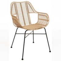 Ponoka Rattan Outdoor Stacking Armchair In Natural