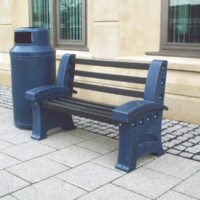Recycled Plastic Outdoor Street Bench