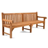 Quin Wooden Garden 6 Seater Bench in Teak