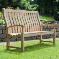 Robalt Outdoor Santa Cruz Wooden 5ft Seating Bench In Natural