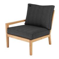 Robalt Wooden Left End Module Chair With Cushions In Natural