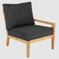 Robalt Wooden Right End Module Chair With Cushions In Natural