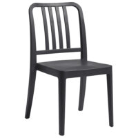 Rockport Outdoor Polypropylene Recycled Side Chair In Anthracite
