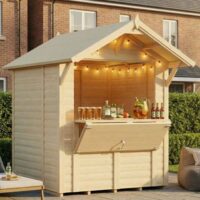 Sculpta 6x6 Garden Wooden Loglap Market Chalet in Natural
