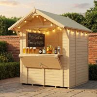 Sculpta 6x6 Garden Wooden Tongue and Groove Market Chalet in Natural