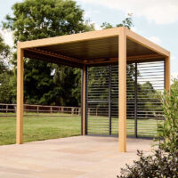 Selma Aluminium Garden Gazebo In Natural