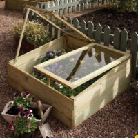 Sevenoaks Glass Garden Coldframe With Wooden Frame In Natural