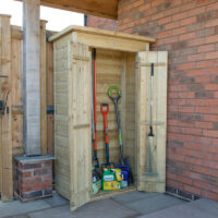 3'6 x 1'10 Forest Shiplap Tall Pent Wooden Garden Storage Tool Store  - Outdoor Patio Storage (1m x 0.56m)