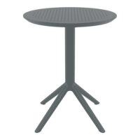 Shipley 60cm Polypropylene Outdoor Dining Table In Dark Grey