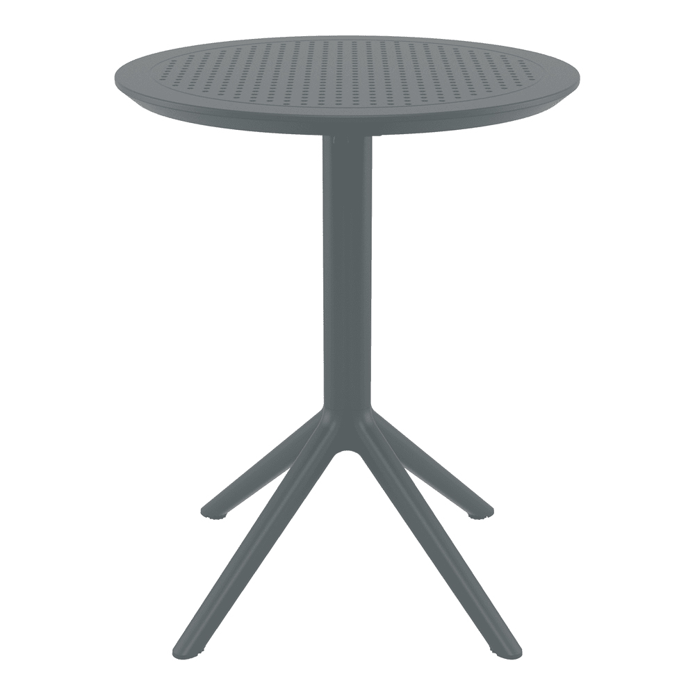 Shipley 60cm Polypropylene Outdoor Dining Table In Dark Grey