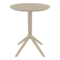 Shipley 60cm Polypropylene Outdoor Dining Table In Taupe