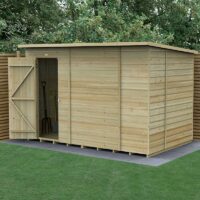 10' x 6' Forest Beckwood 25yr Guarantee Shiplap Pressure Treated Windowless Pent Wooden Shed (3.11m x 2.05m)
