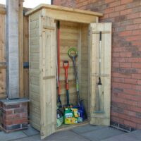 3'6 x 1'10 Forest Shiplap Tall Pent Wooden Garden Storage Tool Store  - Outdoor Patio Storage (1m x 0.56m)