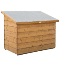 Swanton Wooden Garden Patio Chest In Honey Brown