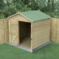 7' x 7' Forest Timberdale 25yr Guarantee Tongue & Groove Pressure Treated Windowless Double Door Apex Shed (2.33m x 2.17m)