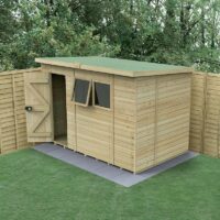 10' x 6' Forest Timberdale 25yr Guarantee Tongue & Groove Pressure Treated Pent Shed (3.07m x 2.02m)