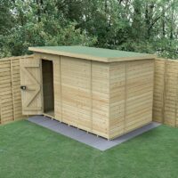 10' x 6' Forest Timberdale 25yr Guarantee Tongue & Groove Pressure Treated Windowless Pent Shed (3.07m x 2.02m)