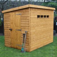 12' x 8' Traditional Shiplap Pent Security Wooden Garden Shed (3.66m x 2.44m)