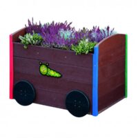 Outdoor Recycled Plastic Playground Train Planter Carriage