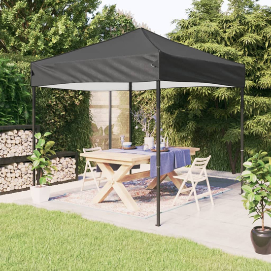 Truett Oxford Fabric 3m x 3m Folding Party Tent In Anthracite