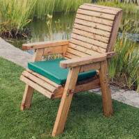Vail Wooden Garden Armchair In Natural