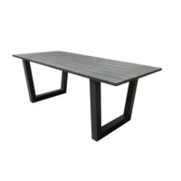 Vernal Aluminium Garden Dining Table In Grey