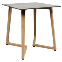 Wichita 12mm HPL Top Grigio Dining Table 70cm with Oak Legs