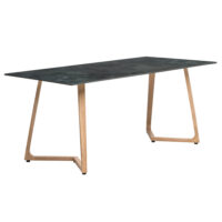 Wichita 12mm HPL Top Italian Stone Dining Table 180cm with Oak Legs