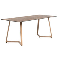 Wichita 12mm HPL Top Rust Dining Table 180cm with Oak Legs