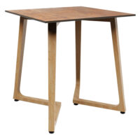 Wichita 12mm HPL Top Rust Dining Table 70cm with Oak Legs